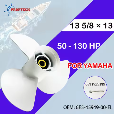 6E5-45949-00 Outboard Propeller 13 5/8 * 13 For Yamaha 50-130 hp Boat Motor Aluminum Alloy Screw Shi