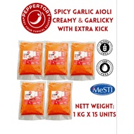 PEPPERTORY SPICY GARLIC SAUCE (SPICY AIOLI) 15KG