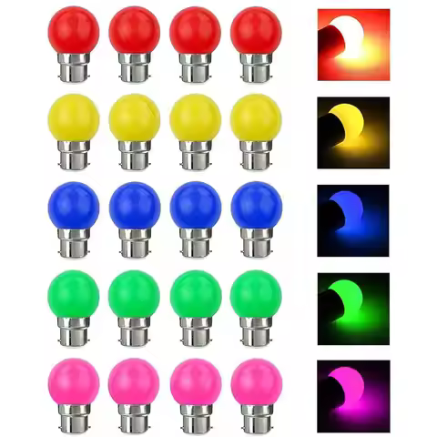 C5 20 Pcs Led Bulb Color B22 3w Equivalent 30w 240lm B22 Bulbs Garland Color Led Multicolor Bulbs Ho