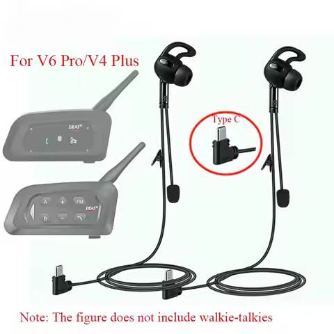 Type c Football referee intercom in-ear single side earphones for EJEAS V6 Pro/V4C PLUS Referee In-e