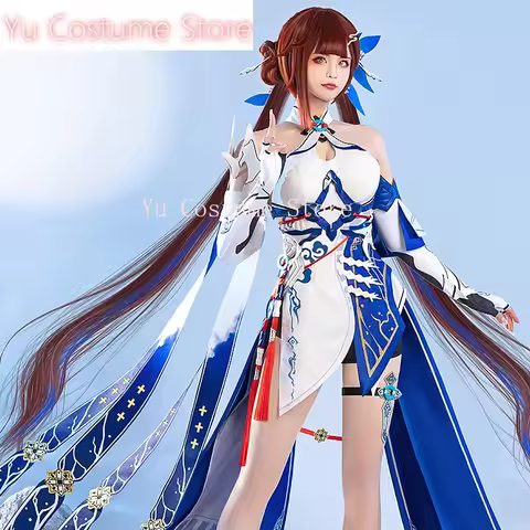 Yu Costume Anime Honkai Impact 3rd Li SuShang setelan Game gaun elegan kostum Cosplay pakaian pesta 