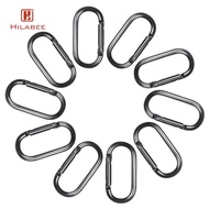 HILABEE 10 Pieces 2" Aluminum D Ring Carabiners Clip D Ring Small Keychain Carabiner