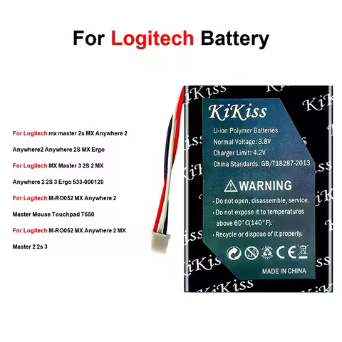 533-000121 ( 652535 ) M-RO052 533-000088 Battery For Logitech MX Master Mouse 1 3 2S 3 Anywhere 2