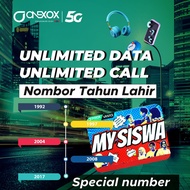 XOX sim card ONEXOX 5G  SIMCARD ONEXOX  (Special Nombor Tahun Lahir )