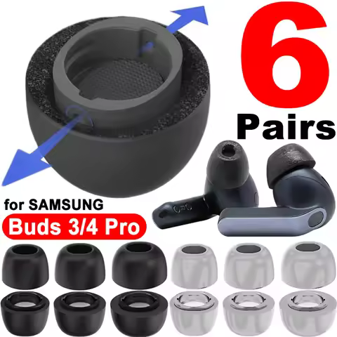 Memory Foam Eartips for Samsung Galaxy Buds 4Pro 3Pro Earplugs Earbuds Replacement Ear Tips for Sams
