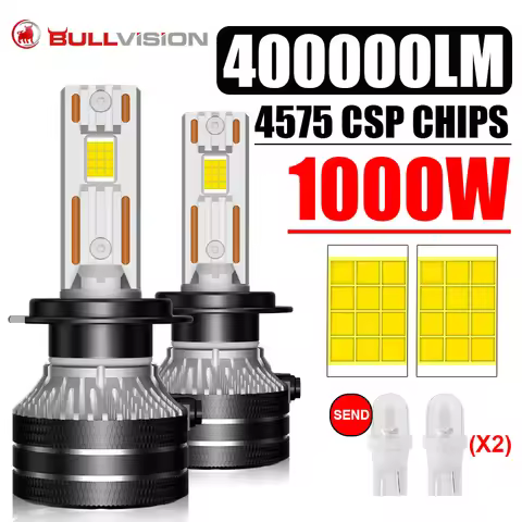 K5C H7 LED 400000LM Headlights Canbus 1000W H1 H4 H11 9012 HIR2 H8 H9 9005 9006 HB3 HB4 High Power C