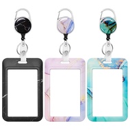 3 Pack Badge Holder with Retractable Reel Heavy Duty ID Name Tag Worker Badge Carabiner Clip Card Pr