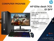 HP ELITEDESK AMD A8 PRO-7600B Quadcore 4GB 500GB 17/19 Inch. Monitor Computer Package