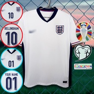เสื้อฟุตบอลทีมชาติ  อังกฤษ / เหย้า ยูโร2024  #AA0110 เกรดแฟนบอล รับทำชื่อ-เบอร์ ไซส์ยุโรป XS-4XL