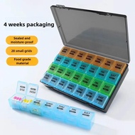 Monthly Pill Organizer 28 Day Case Moisturizing-Resistant Large 4 Week Month Cases w/Dust-Proof Box 