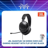 JBL QUANTUM 100 WIRED OVER-EAR GAMING HEADSET WITH FLIP-UP MIC BLACK