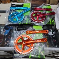 Crank arm Fixie 42 t arm 170 Bcd 130 alloy single speed Viva crank arm