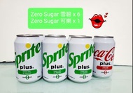 Zero Sugar Sprite x 6 + Zero Sugar Coke x 1