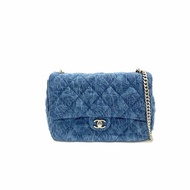 Chanel 牛仔藍 方胖子 愛心扣 晶片23年1月20日北京 肩背包