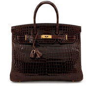 Hermès Macassar Shiny Porosus Crocodile Birkin 35 Gold Hardware, 2010