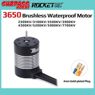Rocket 3650 2300KV 3100KV 3500KV 3900KV 4300KV 5200KV 5900KV 7700KV Waterproof Brushless Sensorless 