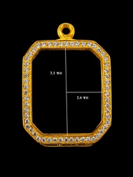 ตลับหลวงพ่อปานฝังเพชร งานทองอิตาลี ขนาดหน้าจอ 3.1*2.6