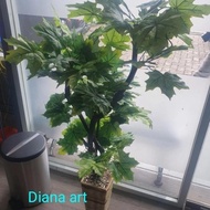 BONSAI PLASTIK POHON MAPLE HIJAU#DAUN ANGGUR#DAUN MAPLE#BONSAI