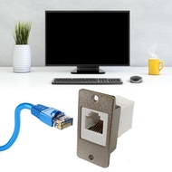 Threadeds RJ11 6P6C Flanges Mount Coupler For Telephone Lines Fax Machines And DSL Modems