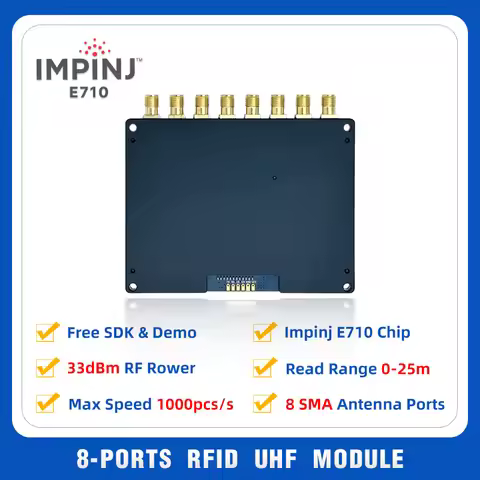 TY903 Impinj E710 Chip 25m Long Range 8 Ports RFID Module for UHF Fixed Reader RFID UHF Reader Modul