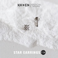 (1 Piece) Small Star Earrings - Titanium F136 - Earrings store