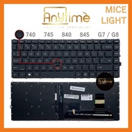 New H.P EliteBook 840 G7 G8 845 G7 745 G7 G8 Keyboard Backlit US with mice and Backlight