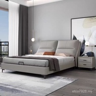 Small Apartment 1.5m Leather Software 1.8m Bed Double Bed Simple Leather Bed Storage Bed Art Main Ar