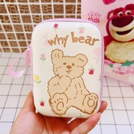Cute Little Bear Women's Coin Wallet/Small Wallet/Card Wallet Charger Cable Pouch