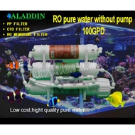 RO Water DIY 100GPD / RO Pure Water Without Pump , Can use for Water Dispenser or Aquarium water fil