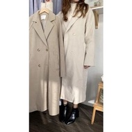 dy2015購入 挺版內鋪棉綁帶大衣外套（可可色）