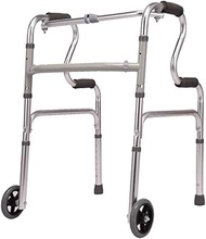 Thick Aluminum Alloy Elderly Disabled Walker With Bath Stool Crutches Traction Frame Wheelchair Walker Elderly Chair Stool Four-legged Walker Walking Aid DisabledDouble the comfort () Decoration