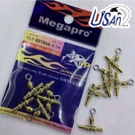 MEGAPRO Cross Line Tube Crane Swivels Leader Pin Perambut Tanduk
