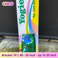 /LCD LED TV Bracket 40-55 Inch - VESA Wall TV Stand 43x43 cm - Easy Installation Up to 75 Inch