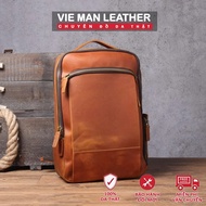 Lightweight MEN'S LEATHER LAPTOP BACKPACK - 2200475 - 100% genuine leather