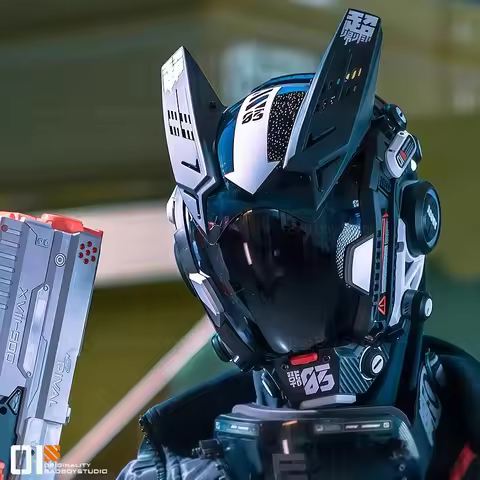 Cyberpunk Mask Cosplay Role Playing Prop Night City Neon Helmet Personalized Army Mechanical Music F