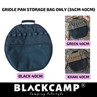 CAMPING GRIDLE GRILL PAN STORAGE BAG 33-34CM & 38-40CM GO PEAK MOUNTAINHIKER FULL BLACK