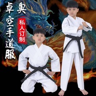 ❉taekwando uniform baju taekwondo baju taekwondo budak Pakaian karate kanak-kanak kapas Zhuoao dewasa hitam dan putih pakaian latihan lelaki dan wanita pakaian karate☆