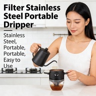 Cone Coffee Dripper Filter Black Portable Steel Coffee Dripper