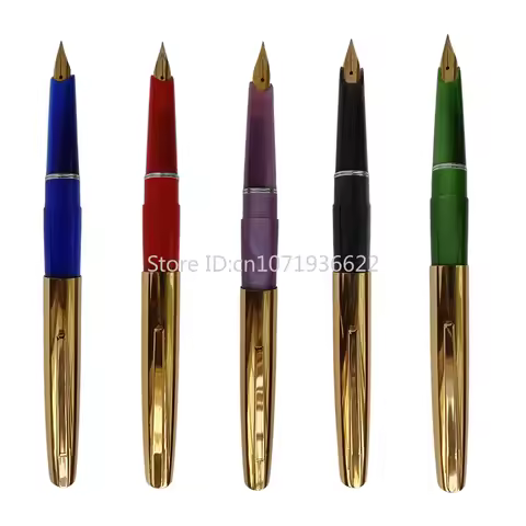 Original Made in Japan SWAN Pocket Fountain Pen Iridium Gold F 0.5mm Nib Light Blue Fluorescent Pens