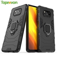 Topewon OPPO F3 Plus R11 R11s R17 Pro K1 Case Hard Armor Stand Ring Cover Soft Frame