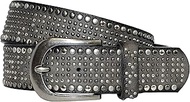 Women's Rivet Belt - Vintage Belt - Jeans Belt in 15 Colours - Length 80 to 105 cm, charcoal, 80 (Pa