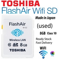 Toshiba Flash Air WiFi SDHC 8GB Class 10 (SD-F8) Memory Card (Made in Japan) display unit