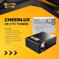 Proyektor MINI CHEERLUX-C8 LED 1080P 1800 Lumens + TV TUNER