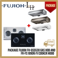 [BUNDLE] FUJIOH FH-GS5530 Gas Hob And FR-FS1890R/V 890MM Slim Cooker Hood