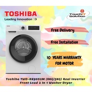 Toshiba TWD-BK90S2M (8KG/5KG) Real Inverter Front Load 2 In 1 Washer Dryer TWDBK90S2M