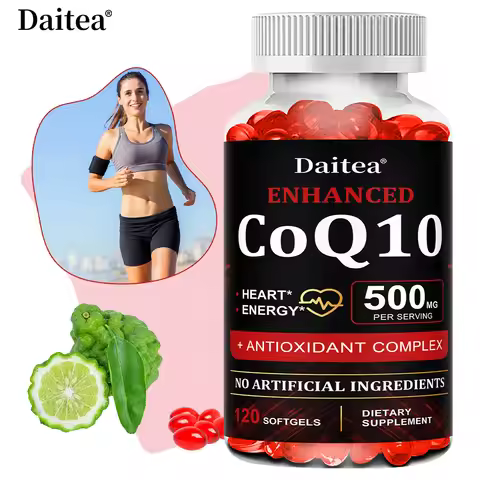 High Absorption CoQ10 500MG - for Heart Health&Energy Production - Enhanced CoQ10 Nutritional Supple