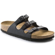 Birkenstock Florida birko wide sandals - Casual black floral for both men and women with platform so