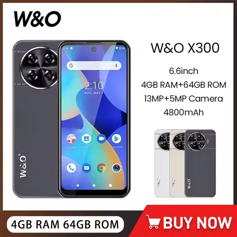W&O X300 Ultra-Thin 4G Smartphones Quad Core 4GB+64GB 6.6Inch HD+ Display Android 10 Mobile Phone 13
