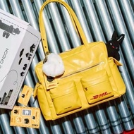 Korean niche brand Samoondoh & DHL motorcycle saddle bag SAMO ONDOH messenger punk style women's bag