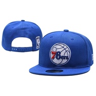 Philadelphia 76ers Basketball Cap Sports Cap Trendy Fashion All-Match Hip Hop Blue Summer Sun Hat Fl